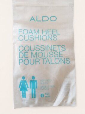 ALDO Foam Heel Cushions Unisex Shoe Inserts Beige Comfort Accessories 1 Pair NEW